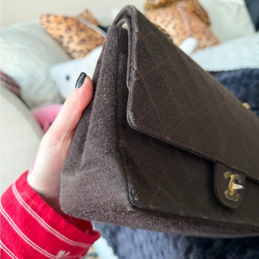 Chanel Classic Jersey Medium Double Flap Bag - Picture 7 of 16